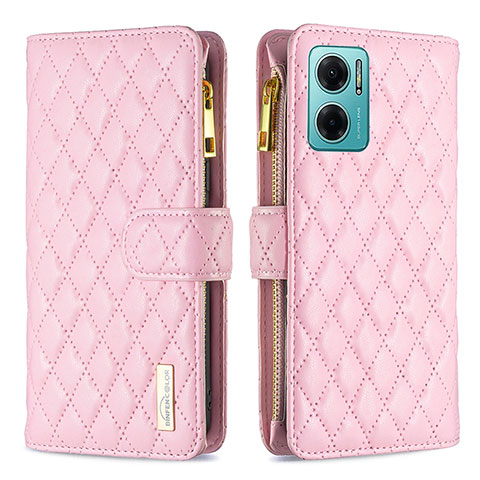 Handytasche Stand Schutzhülle Flip Leder Hülle B12F für Xiaomi Redmi 10 Prime Plus 5G Rosegold