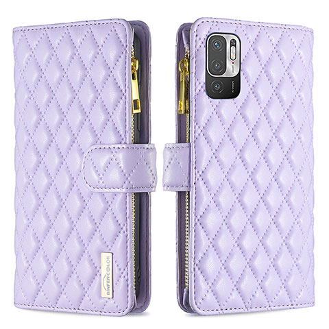 Handytasche Stand Schutzhülle Flip Leder Hülle B12F für Xiaomi Redmi Note 10T 5G Violett