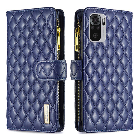 Handytasche Stand Schutzhülle Flip Leder Hülle B12F für Xiaomi Redmi Note 11 SE India 4G Blau