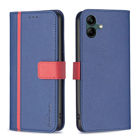 Handytasche Stand Schutzhülle Flip Leder Hülle B13F für Samsung Galaxy A04 4G Blau