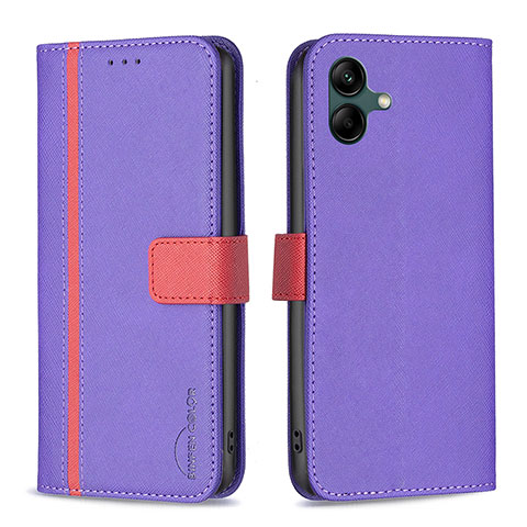 Handytasche Stand Schutzhülle Flip Leder Hülle B13F für Samsung Galaxy A04E Violett