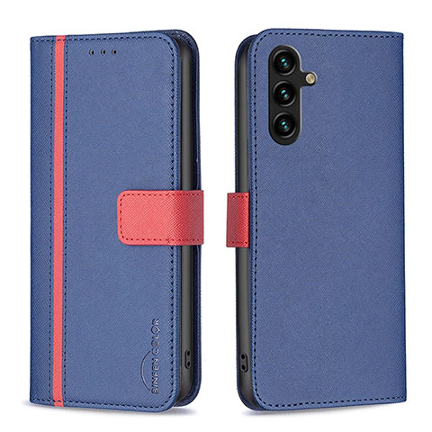 Handytasche Stand Schutzhülle Flip Leder Hülle B13F für Samsung Galaxy A04s Blau