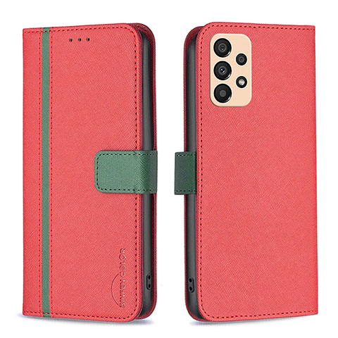 Handytasche Stand Schutzhülle Flip Leder Hülle B13F für Samsung Galaxy A33 5G Rot