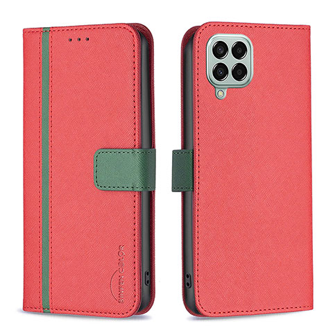 Handytasche Stand Schutzhülle Flip Leder Hülle B13F für Samsung Galaxy M33 5G Rot