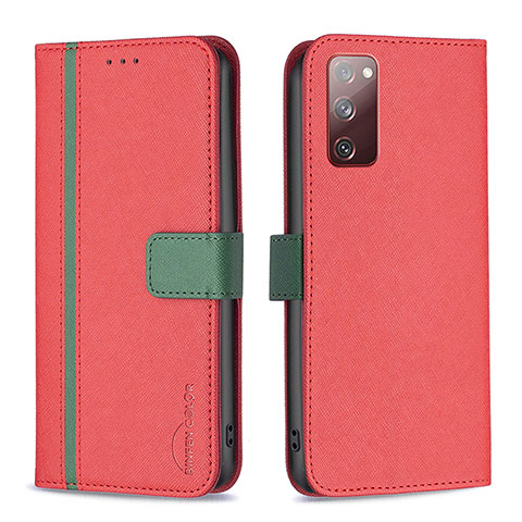 Handytasche Stand Schutzhülle Flip Leder Hülle B13F für Samsung Galaxy S20 FE 5G Rot