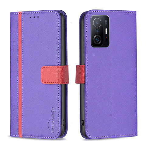 Handytasche Stand Schutzhülle Flip Leder Hülle B13F für Xiaomi Mi 11T 5G Violett