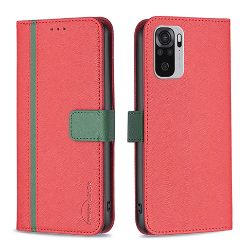 Handytasche Stand Schutzhülle Flip Leder Hülle B13F für Xiaomi Poco M5S Rot