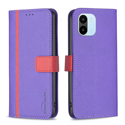 Handytasche Stand Schutzhülle Flip Leder Hülle B13F für Xiaomi Redmi A1 Violett