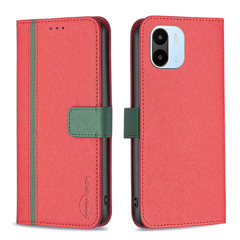 Handytasche Stand Schutzhülle Flip Leder Hülle B13F für Xiaomi Redmi A2 Plus Rot