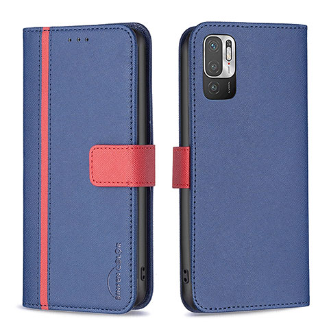 Handytasche Stand Schutzhülle Flip Leder Hülle B13F für Xiaomi Redmi Note 11 SE 5G Blau