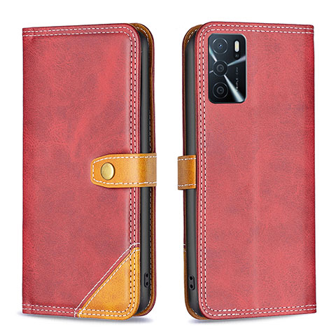 Handytasche Stand Schutzhülle Flip Leder Hülle B14F für Oppo A54s Rot