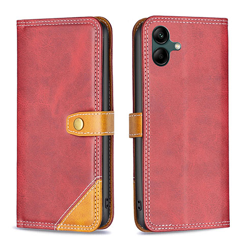 Handytasche Stand Schutzhülle Flip Leder Hülle B14F für Samsung Galaxy A05 Rot