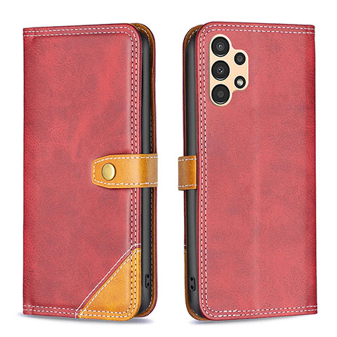 Handytasche Stand Schutzhülle Flip Leder Hülle B14F für Samsung Galaxy A13 4G Rot