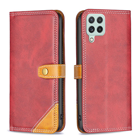 Handytasche Stand Schutzhülle Flip Leder Hülle B14F für Samsung Galaxy A22 4G Rot