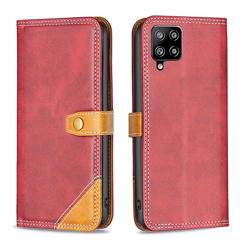 Handytasche Stand Schutzhülle Flip Leder Hülle B14F für Samsung Galaxy A42 5G Rot