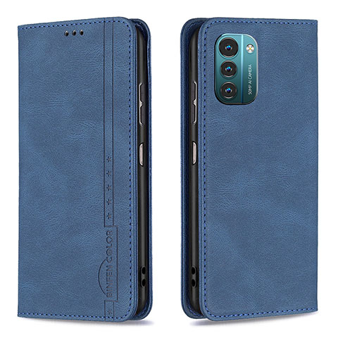 Handytasche Stand Schutzhülle Flip Leder Hülle B15F für Nokia G11 Blau