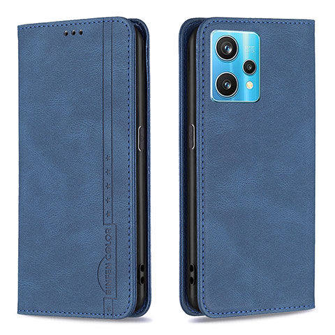 Handytasche Stand Schutzhülle Flip Leder Hülle B15F für Realme 9 Pro+ Plus 5G Blau