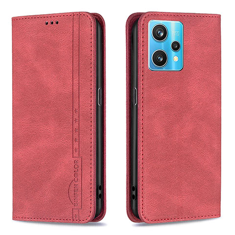 Handytasche Stand Schutzhülle Flip Leder Hülle B15F für Realme 9 Pro+ Plus 5G Rot