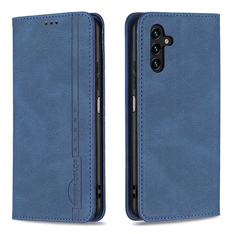 Handytasche Stand Schutzhülle Flip Leder Hülle B15F für Samsung Galaxy A04s Blau