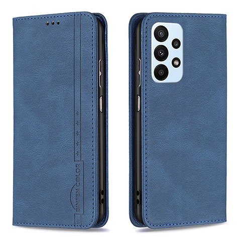 Handytasche Stand Schutzhülle Flip Leder Hülle B15F für Samsung Galaxy A23 4G Blau