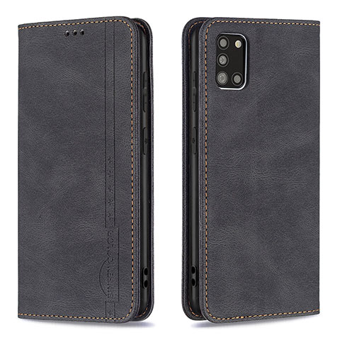 Handytasche Stand Schutzhülle Flip Leder Hülle B15F für Samsung Galaxy A31 Schwarz