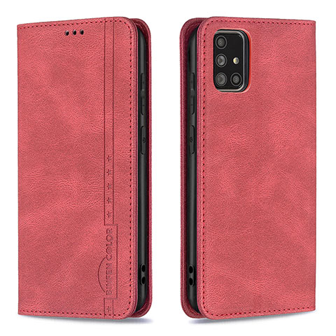 Handytasche Stand Schutzhülle Flip Leder Hülle B15F für Samsung Galaxy A71 4G A715 Rot