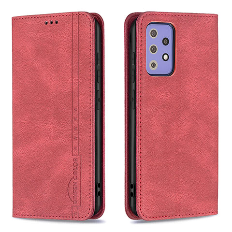 Handytasche Stand Schutzhülle Flip Leder Hülle B15F für Samsung Galaxy A72 4G Rot