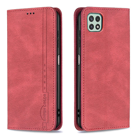 Handytasche Stand Schutzhülle Flip Leder Hülle B15F für Samsung Galaxy F42 5G Rot