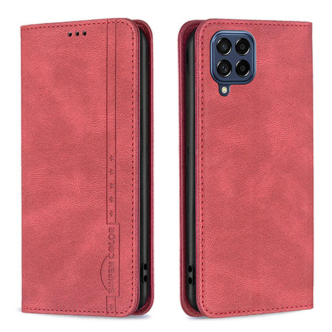 Handytasche Stand Schutzhülle Flip Leder Hülle B15F für Samsung Galaxy M53 5G Rot