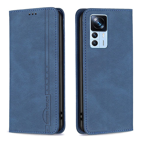 Handytasche Stand Schutzhülle Flip Leder Hülle B15F für Xiaomi Mi 12T 5G Blau