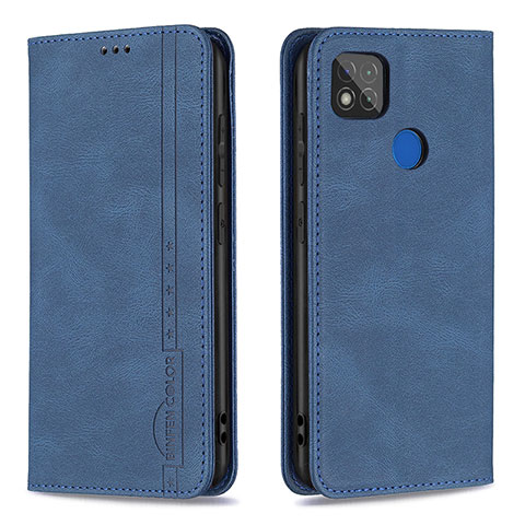 Handytasche Stand Schutzhülle Flip Leder Hülle B15F für Xiaomi POCO C3 Blau