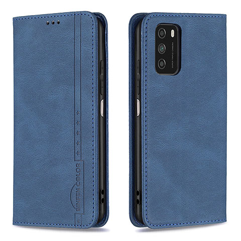 Handytasche Stand Schutzhülle Flip Leder Hülle B15F für Xiaomi Poco M3 Blau