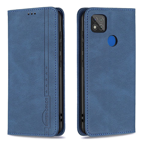 Handytasche Stand Schutzhülle Flip Leder Hülle B15F für Xiaomi Redmi 9 Activ Blau