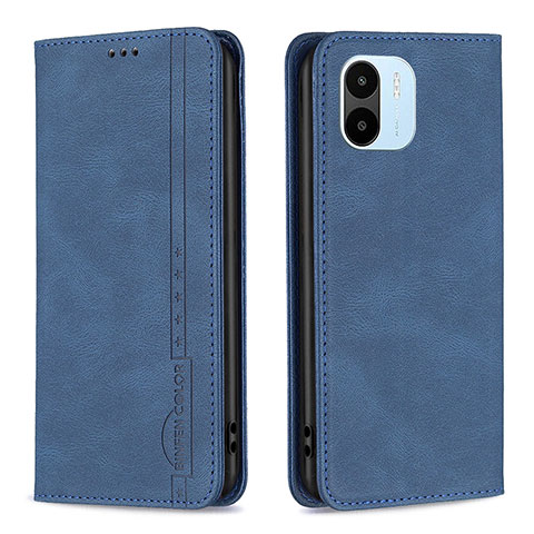 Handytasche Stand Schutzhülle Flip Leder Hülle B15F für Xiaomi Redmi A2 Plus Blau