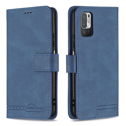 Handytasche Stand Schutzhülle Flip Leder Hülle B15F für Xiaomi Redmi Note 11 SE 5G Blau