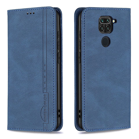 Handytasche Stand Schutzhülle Flip Leder Hülle B15F für Xiaomi Redmi Note 9 Blau