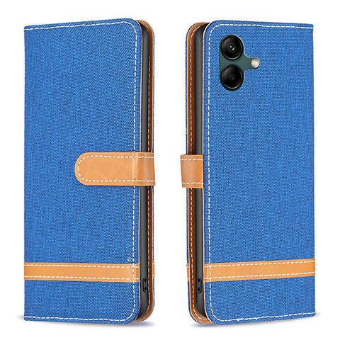 Handytasche Stand Schutzhülle Flip Leder Hülle B16F für Samsung Galaxy A04 4G Blau