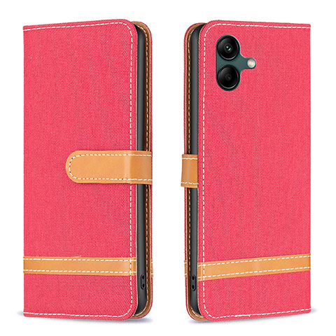 Handytasche Stand Schutzhülle Flip Leder Hülle B16F für Samsung Galaxy A04 4G Rot