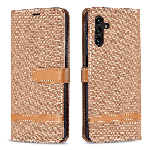 Handytasche Stand Schutzhülle Flip Leder Hülle B16F für Samsung Galaxy A04s Gold