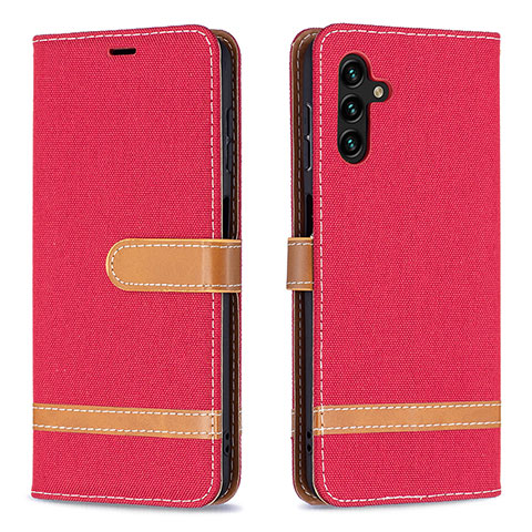 Handytasche Stand Schutzhülle Flip Leder Hülle B16F für Samsung Galaxy A04s Rot