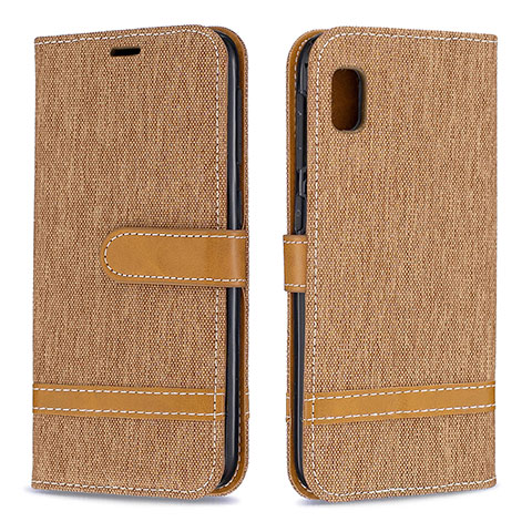 Handytasche Stand Schutzhülle Flip Leder Hülle B16F für Samsung Galaxy A10e Gold