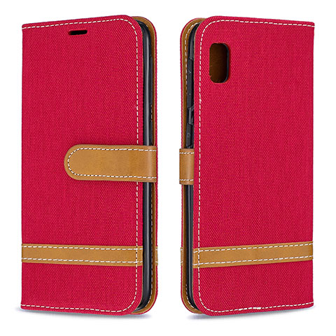 Handytasche Stand Schutzhülle Flip Leder Hülle B16F für Samsung Galaxy A10e Rot