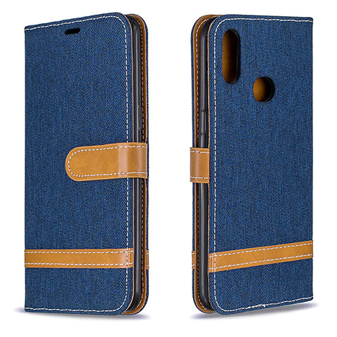 Handytasche Stand Schutzhülle Flip Leder Hülle B16F für Samsung Galaxy A10s Königs Blau