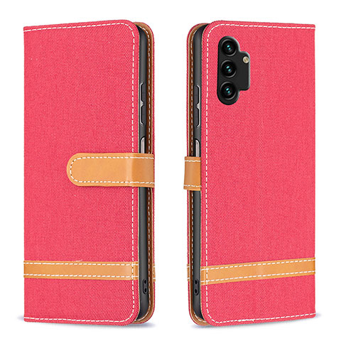 Handytasche Stand Schutzhülle Flip Leder Hülle B16F für Samsung Galaxy A13 4G Rot