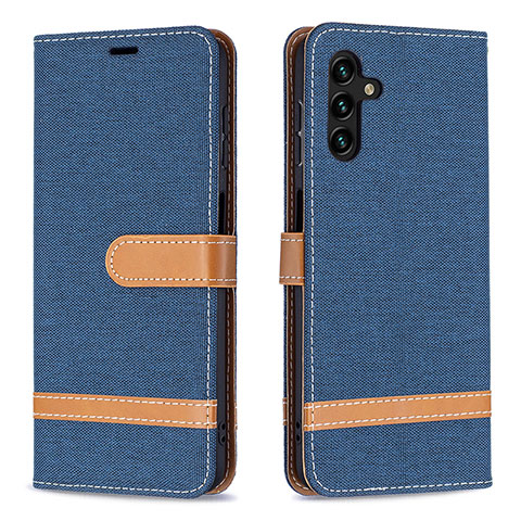 Handytasche Stand Schutzhülle Flip Leder Hülle B16F für Samsung Galaxy A13 5G Königs Blau