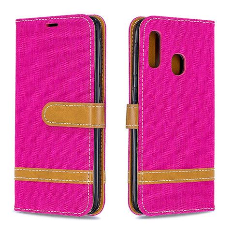 Handytasche Stand Schutzhülle Flip Leder Hülle B16F für Samsung Galaxy A20e Pink