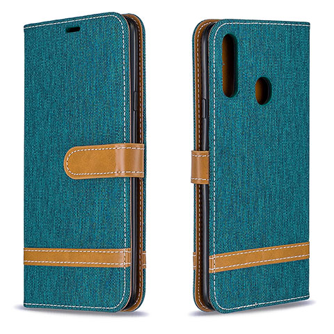 Handytasche Stand Schutzhülle Flip Leder Hülle B16F für Samsung Galaxy A20s Grün