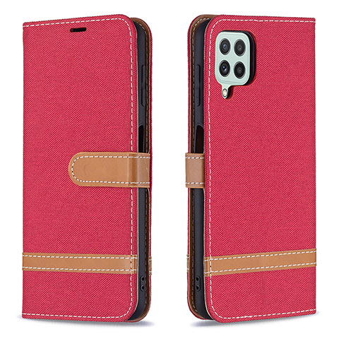 Handytasche Stand Schutzhülle Flip Leder Hülle B16F für Samsung Galaxy A22 4G Rot