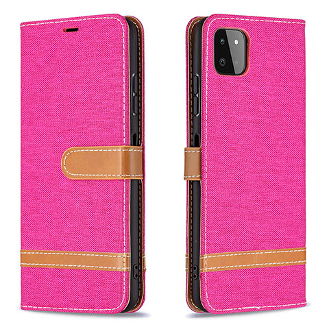 Handytasche Stand Schutzhülle Flip Leder Hülle B16F für Samsung Galaxy A22 5G Pink