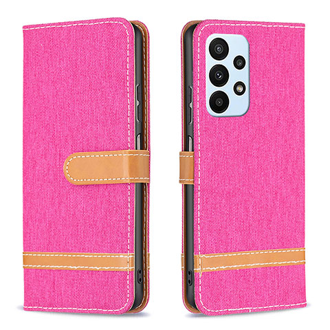 Handytasche Stand Schutzhülle Flip Leder Hülle B16F für Samsung Galaxy A23 5G Pink